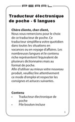 Pearl NC2098 Mode D'emploi