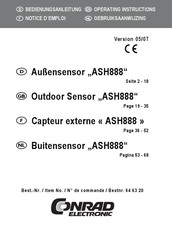 Conrad Electronic ASH888 Notice D'emploi