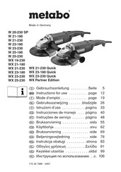 Metabo WX 19-230 Mode D'emploi