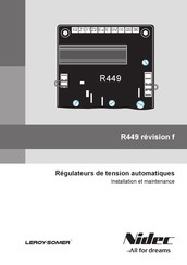 Nidec Leroy-Somer R449 Installation Et Maintenance