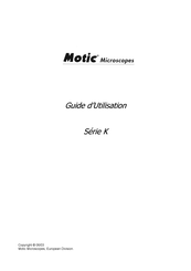 Motic K Serie Guide D'utilisation