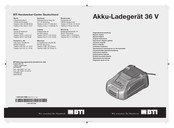 BTI Akku-Ladegerat 36 V Notice Originale