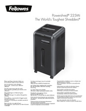 Fellowes Powershred 225Mi Mode D'emploi