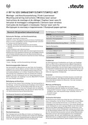 steute RF 96 SDS SW917-NET Instructions De Montage Et De Câblage