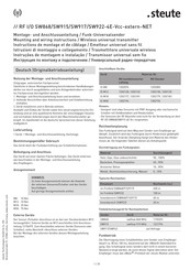 steute SW922-4E-Vcc-extern-NET Instructions De Montage Et De Câblage