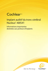 Cochlear Nucleus ABI541 Mode D'emploi