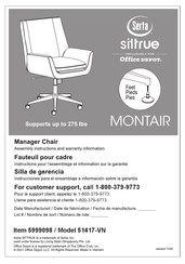 Serta SitTrue Montair 51417-VN Mode D'emploi