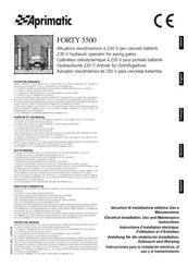 Aprimatic FORTY 5500 Serie Instructions D'installation Éléctrique, D'utilisation Et D'entretien
