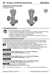 GOK CGV Instructions De Montage Et D'utilisation