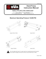 BVA Hydraulics P601S Manuel D'instructions