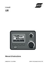 ESAB ARISTO U6 Manuel D'instructions