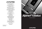 Alpine F1 Status PXI-H990 Mode D'emploi