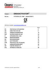 Dentsply Maillefer ENDOACTIVATOR Protocole D'utilisation