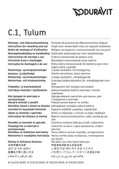 Duravit Tulum Serie Notice De Montage Et D'utilisation