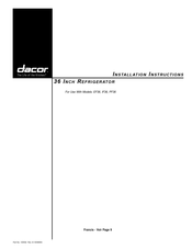 Dacor IF36 Instructions D'installation