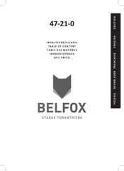 BelFox 47-21-0 Instructions D'installation