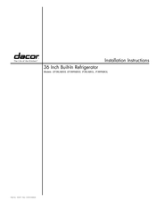 Dacor EF36RNBSS Instructions D'installation