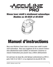 AccuLine PRO 40-6525 Manuel D'instructions