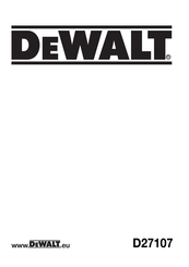 DeWalt D27107-QS Mode D'emploi