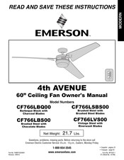 Emerson 4th AVENUE CF766LBS00 Mode D'emploi