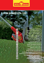 Wolf Garten LI-ION POWER GTA 700 Notice D'instruction D'origine