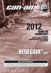 BRP Can-Am RENEGADE 500 2012 Guide Du Conducteur