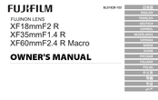 FujiFilm XF35mmF1.4 R Manuel D'utilisation