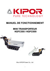 Kipor KGFC350 Manuel De Fonctionnement