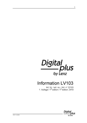 Lenz Digital plus LV103 Mode D'emploi