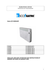 Esco EF R500/85 Serie Instructions De Fonctionnement