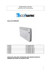 Esco EF R500/85-1500 W Instructions De Fonctionnement