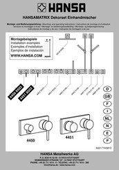 Hansa 4453 9503 Instructions De Montage Et D'utilisation