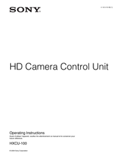 Sony HXCU-100 Mode D'emploi
