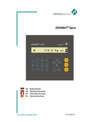 Schenck Process DISOMAT Opus Instructions De Service