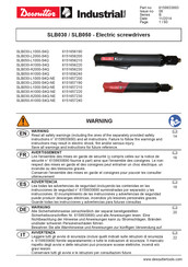 Desoutter SLB050-L1000-S4Q Instructions Originales
