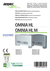 AERMEC Omnia HL 11 Omnia HL 16 Manuel D'utilisation Et D'installation