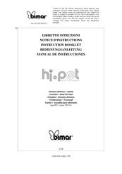 Bimar hi-pet PW101 Notice D'instructions