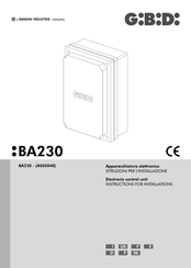 Bandini Industrie GiBiDi BA230 Instructions Pour L'installation