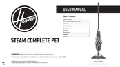 Hoover STEAM COMPLETE PET Guide D'utilisation