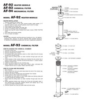 Pentair Aquatics AF-92 Mode D'emploi