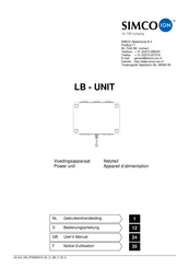 ITW SIMCO ION LB - UNIT Notice D'utilisation