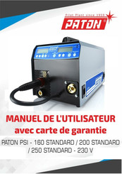 MasterWeld PATON PSI 160 Manuel De L'utilisateur