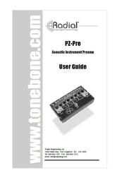 Radial Engineering PZ-Pre Guide De L'utilisateur