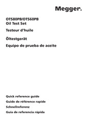 Megger OTS80PB Guide De Référence Rapide