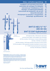 BWT E1 EHF HydroModul Instructions De Montage Et D'utilisation