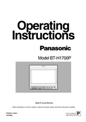 Panasonic BT-H1700P Manuel D'instructions