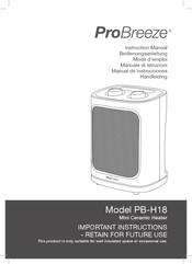 ProBreeze PB-H18 Mode D'emploi