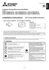 Mitsubishi Electric LGH-F300RVX2-E Notice D'installation