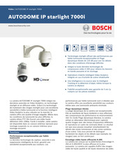Bosch AUTODOME IP starlight 7000i Mode D'emploi
