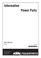 KTM Power Parts 830.12.005.100 Instructions De Montage